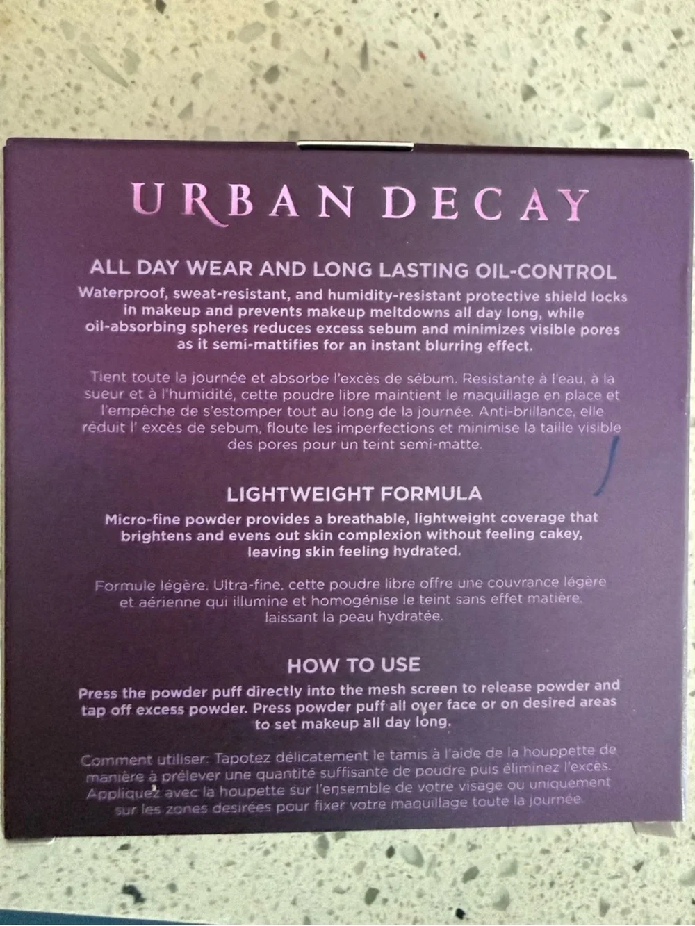 Urban Decay All Nighter Setting Powder, full size NIB